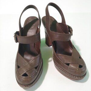 FRYE-Elegant Brown Leather Women's Sandals